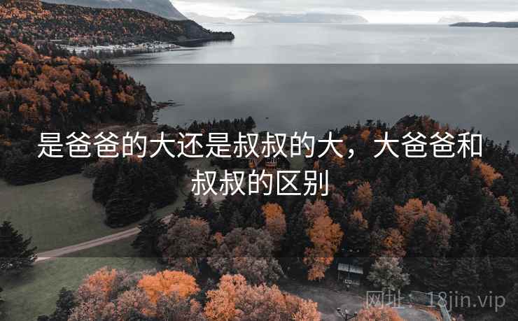 是爸爸的大还是叔叔的大，大爸爸和叔叔的区别